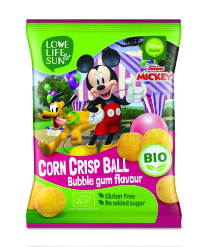 Lls mickey bio extrudált kukorica snack rágógumi 30 g