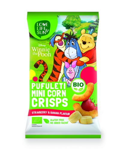 Lls winnie the pooh bio extrudált kukorica snack eper-banán 30 g