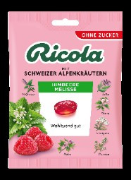 Ricola cukorka málna-citromfű zacskós 75 g