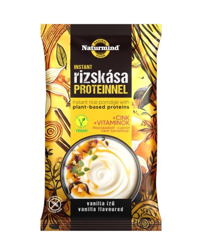 Naturmind proteines gluténmentes instant rizskása vanília 44 g