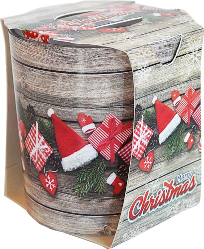 Verona üvegpoharas illatmécses dekor merry christmas 1 db