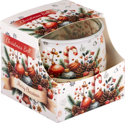 Illatmécses üvegpohárban christmas bell 1db