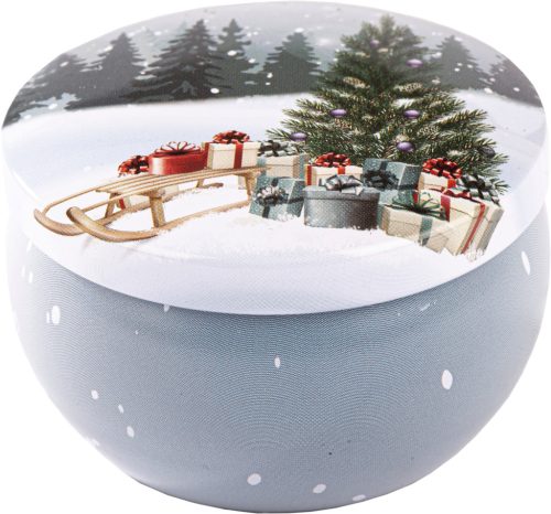 Illatmécses karácsonyi fémdobozos 4 féle illattal és mintával véletlenszerűen 1db