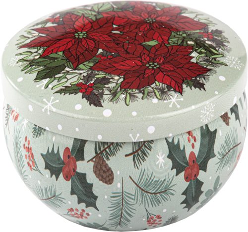 Illatmécses karácsonyi fémdobozos 4 féle illattal és mintával véletlenszerűen 1db