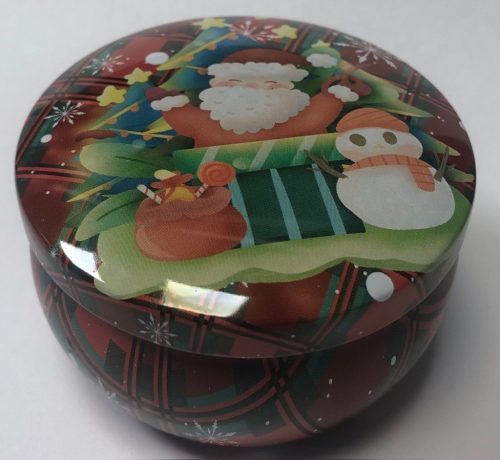 Illatmécses karácsonyi fémdobozos 4 féle illattal és mintával véletlenszerűen 1db