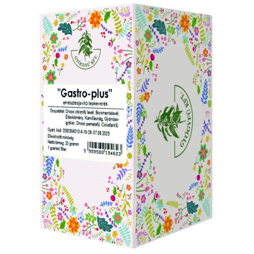 Gyógyfű gastro-plus emésztéstjavító teakeverék filteres 20x1g 20 g