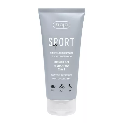 Ziaja sport tusfürdő gél és sampon 2in1 200 ml