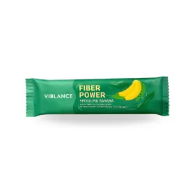 Viblance fiber power bar banán & spirulina 40 g