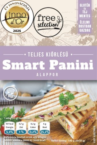 Free selection teljes kiőrlésű smart panini alappor 4x35g 140 g