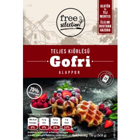 Free selection teljes kiőrlésű gofri alappor 3x50g 150 g