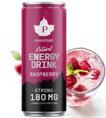 Puhdistamo természetes energiaital málna ízű 330 ml