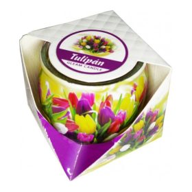 Illatmécses üvegpohárban tulipán 1db