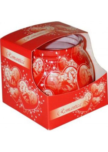 Illatmécses üvegpohárban romantika 1db