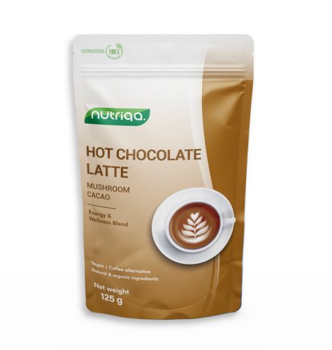 Nutriqa bio koffeinmentes vegán gomba-kakaó latte 125 g