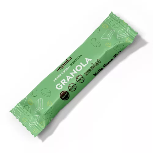 Organika pisztáciás fehércsokis granola szelet 50 g