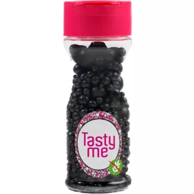   Tasty Me gluténmentes cukorgyöngy tortadekor mix fekete 70 g