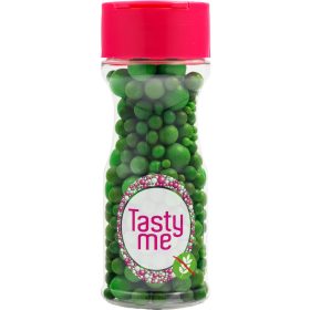   Tasty Me gluténmentes cukorgyöngy tortadekor mix sötétzöld 70 g