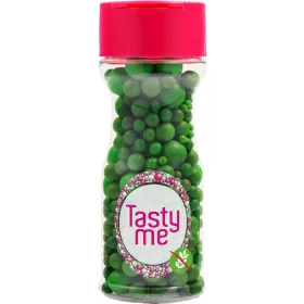   Tasty Me gluténmentes cukorgyöngy tortadekor mix sötétzöld 70 g