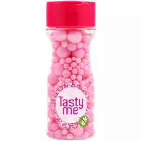   Tasty Me gluténmentes cukorgyöngy tortadekor mix világosrózsaszín 70 g