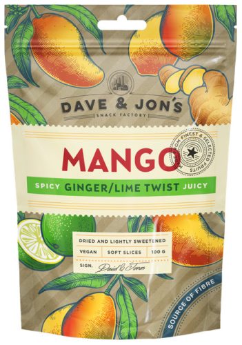 Dave & Jon's mango gyömbér lime twist 100 g