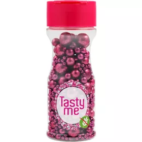   Tasty Me gluténmentes metallic pearls tortadekor mix fukszia 75 g