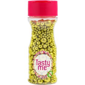   Tasty Me gluténmentes metallic pearls tortadekor mix arany 75 g