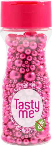 Tasty Me gluténmentes metallic pearls tortadekor mix pink 75 g