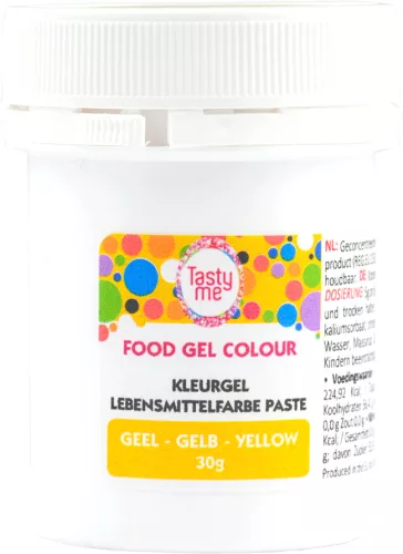 Tasty Me gluténmentes ételfesték gél sárga 30 g