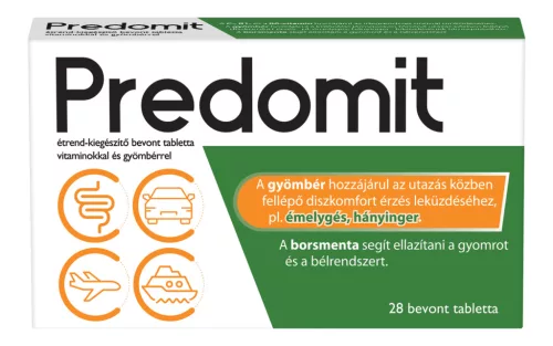 Predomit étrend-kiegészítő bevont tabletta vitaminokkal és gyömbérrel 28 db