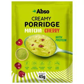   Absorice krémes rizskása matcha porral és liofilizált meggy darabokkal 45 g