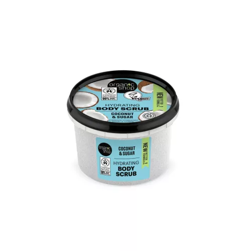 Organic Shop hidratáló testradír kókusszal és cukorral 250 ml