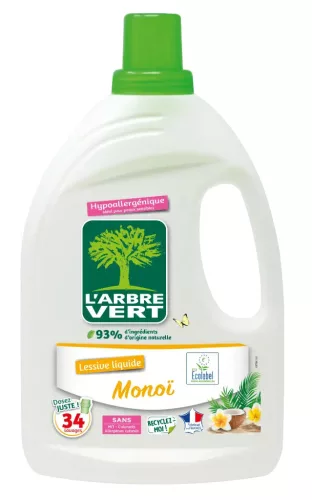 Larbre vert folyékony mosószer növényi szappannal Monoi illattal 1530 ml