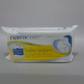 Natracare bio pamut baba törlőkendő 50 db