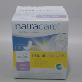 Natracare bio betét szárnyas hosszú 10 db