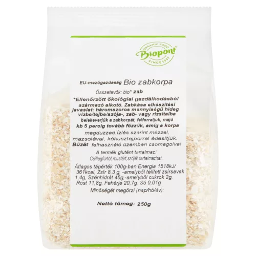 Biopont bio zabkorpa 250 g