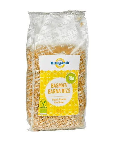 Biorganik bio basmati barnarizs 500 g (Gluténmentes)