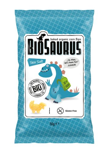 Biopont bio kukoricás snack tengeri sós biosaurus 50 g (Gluténmentes)