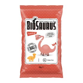   Biopont bio kukoricás snack ketchupos biosaurus babe 50 g (Gluténmentes)