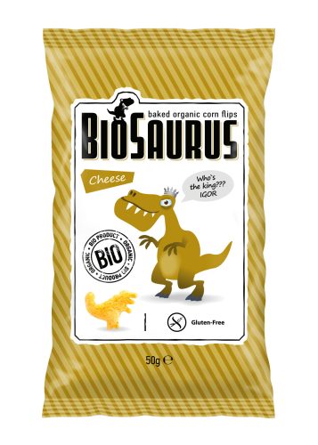 Biopont bio kukoricás snack sajtos biosaurus igor 50 g (Gluténmentes)