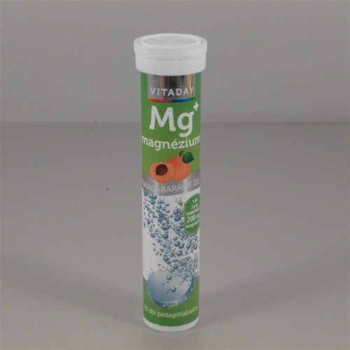 Vitaday magnézium 200mg pezsgőtabletta sárgabarack 20 db