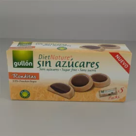   Gullón ronditas keksz étcsokoládéval töltött,édesítőszerrel 186 g