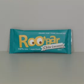 Roobar 100% raw bio gyümölcsszelet chia mag-kókusz 30 g