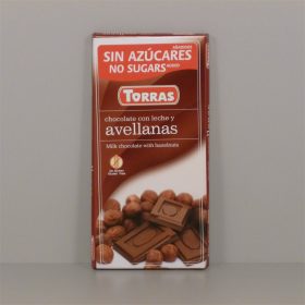   Torras gluténmentes tejcsokoládé mogyoró cukor nélkül 75 g