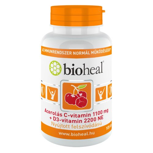 Bioheal acerolás c-vitamin 1100mg+d3 vitamin 2200ne 105 db