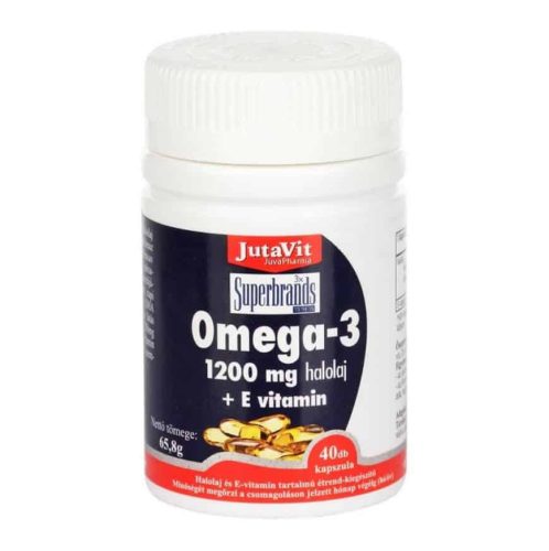 Jutavit omega-3 halolaj + e-vitamin 1200 mg 40 db