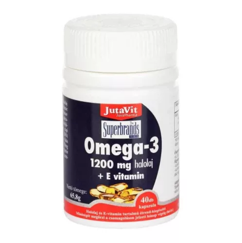 Jutavit omega-3 halolaj + e-vitamin 1200 mg 40 db