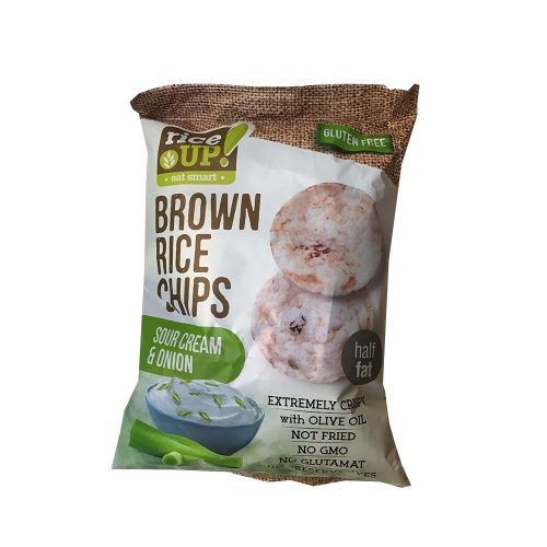 Rice Up barna rizs chips hagymás-tejfölös 60 g (Gluténmentes)