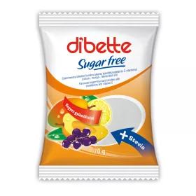   Dibette cukormentes vegyes gyümölcs ízű cukorka édesítőszerekkel 70 g