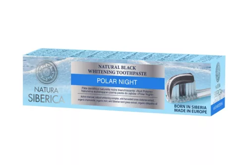 Natura siberica "polar night" natúr fekete fogkrém fehérítő hatással 100 g