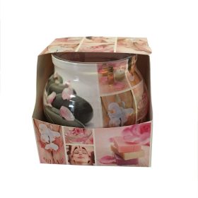 Illatos mécses üvegpohárban 917 beauty spa pink 1 db